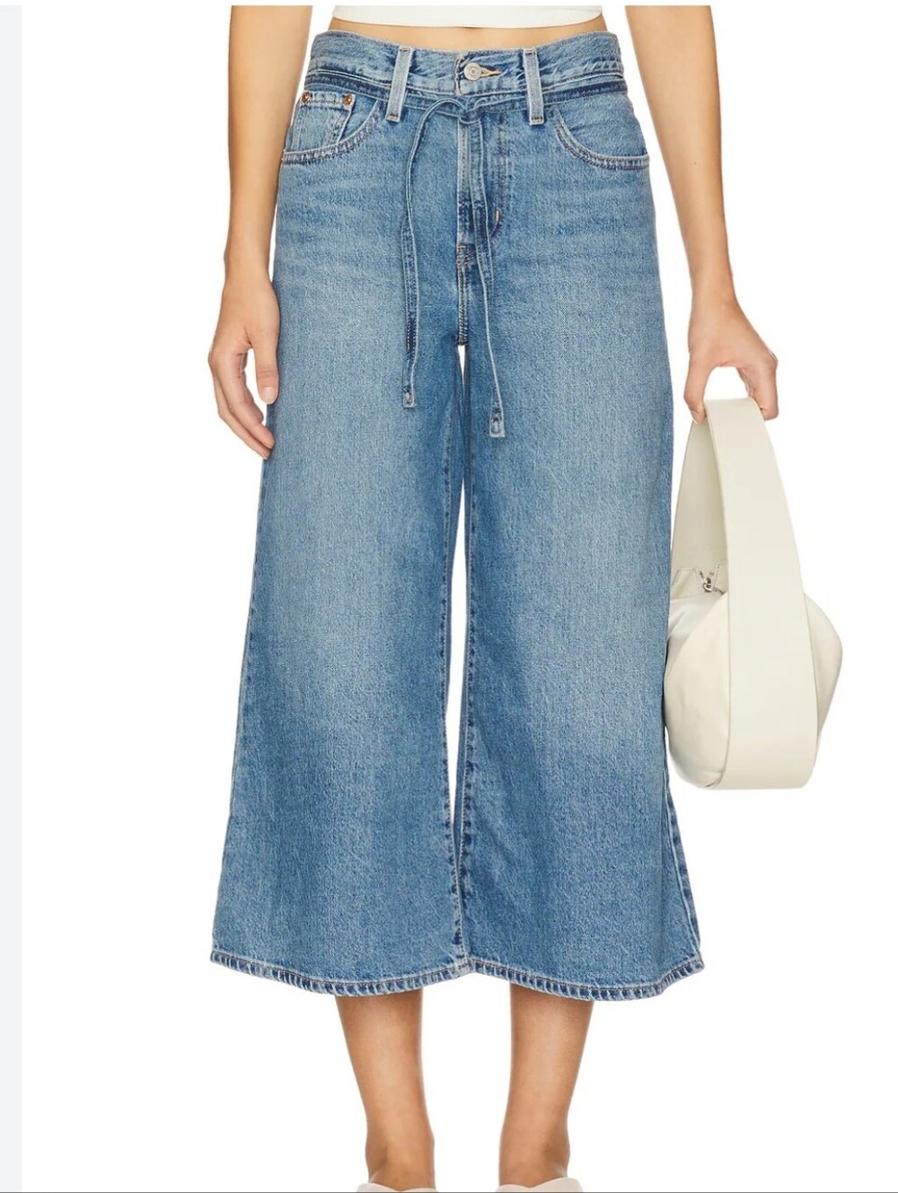 Levi's XL Culotte Gaucho Jeans Blue Denim 100% Cotton Size 26